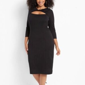 NWT Lane Bryant Black Long Sleeve Dress